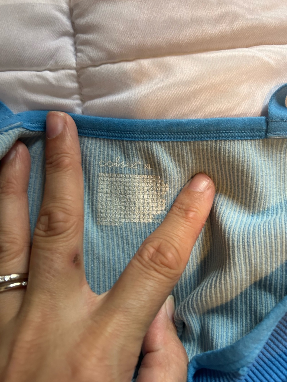 Light Blue Ribbed Cami Tank - Picture 3 of 3